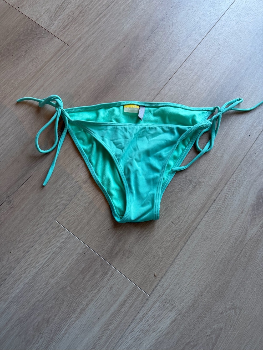 La Hearts Tie-Side Bikini Bottom in Aqua